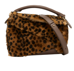 Small Puzzle Edge Bag, Shearling, Brown, MIS, S/DB, 3*